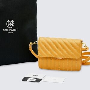 Bolvaint Leather Purse Yellow Shoulder Bag - Clutch Crossbody Colorful Purses